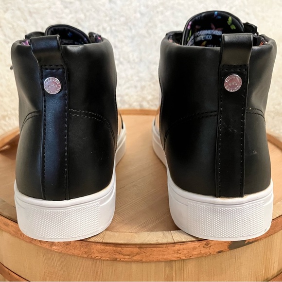 Madden NYC Kids Black and Purple Glitter Sneakers - Picture 4 of 11